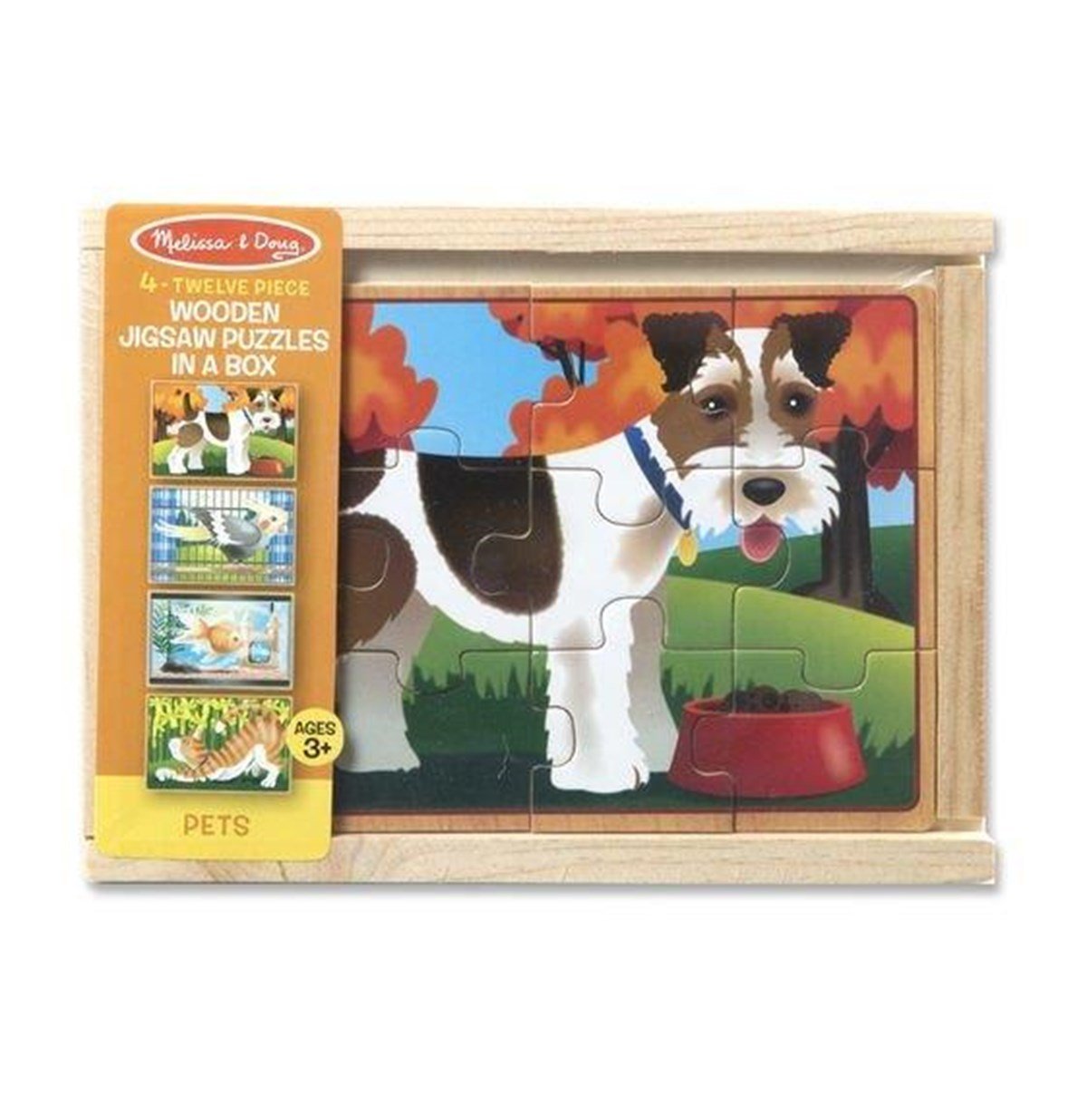 Melissa Doug Ahşap 12x4 Yapboz Seti-Evcil Hayvanlar