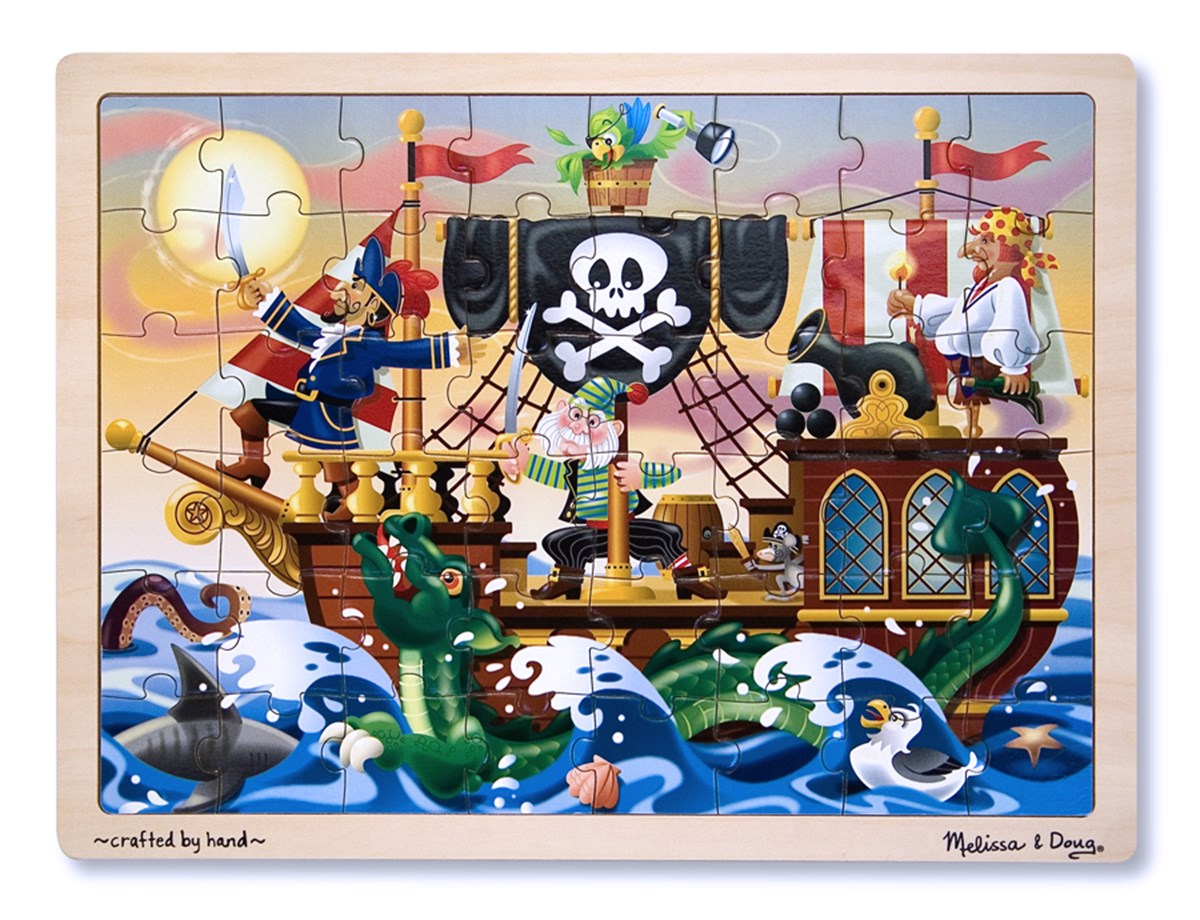 Melissa Doug Ahşap 48 Parça Puzzle-Korsanlar