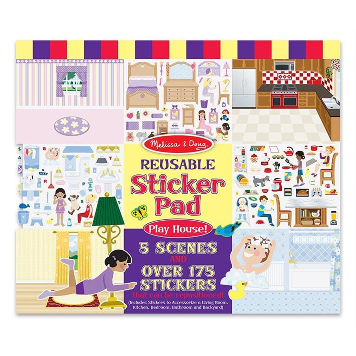 Melissa&Doug Tak Çıkar Çıkartma Kitabı-Oyun Evi