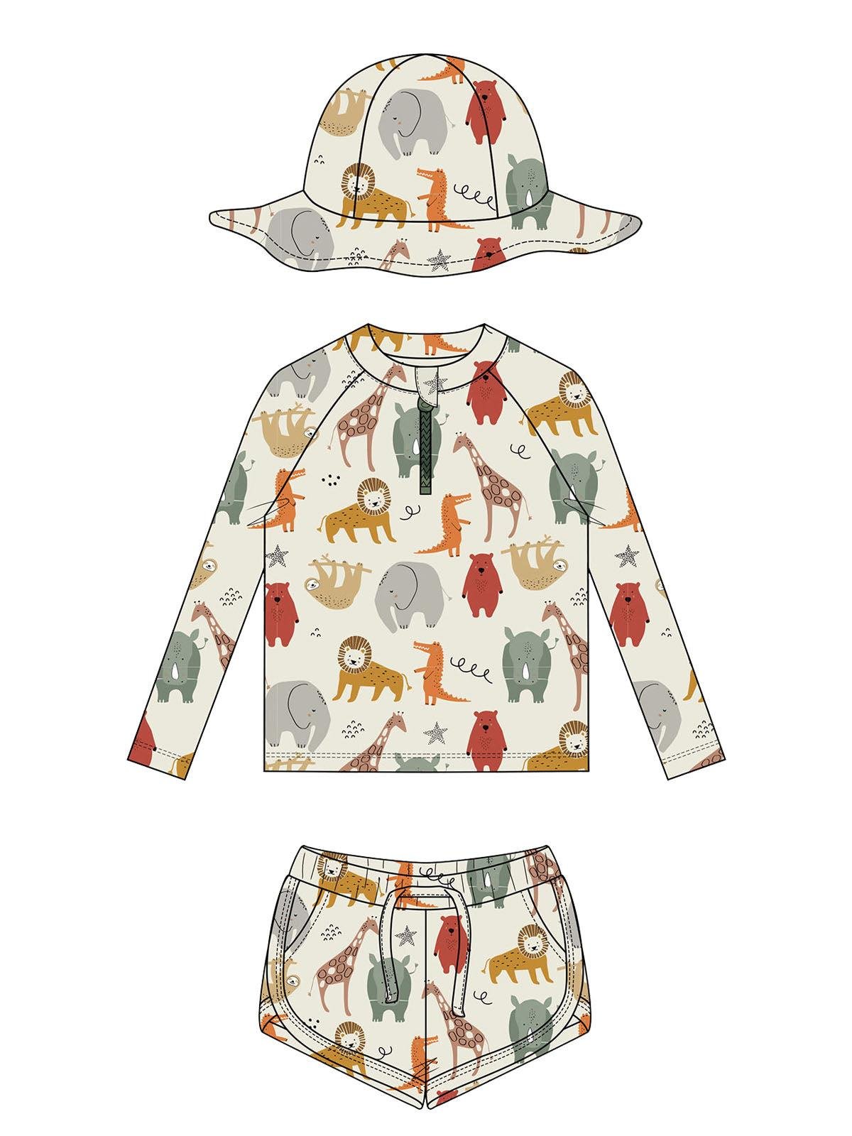 Mielakids Uzun Kollu Mayo Set-Jungle