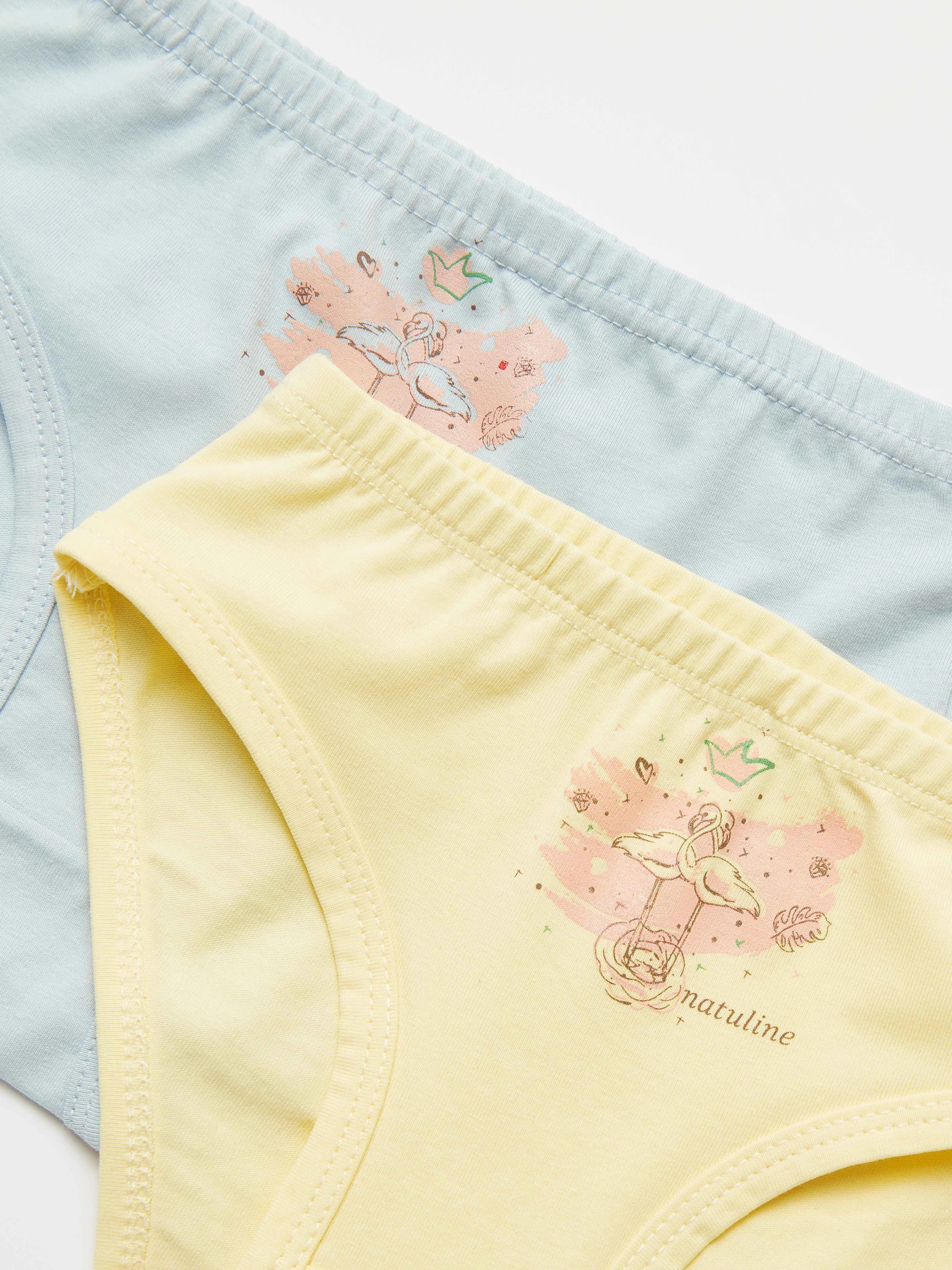 Natuline-Kız Çocuk Queen Swan Likralı Külot-2'li