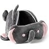 Relaxeazzz Adoramals Janu the Elephant Round Plush Travel Pillow & Eye Mask