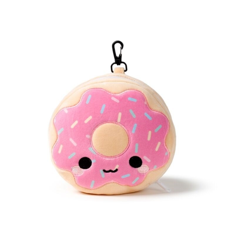 Relaxeazzz Adorasnacks Donut Plush Travel Pillow & Eye Mask
