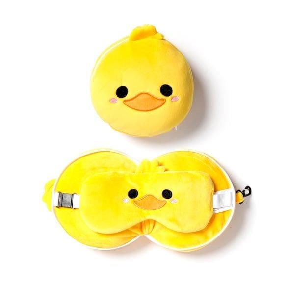 Relaxeazzz Seyahat Yastığı ve Göz Maskesi-Duck