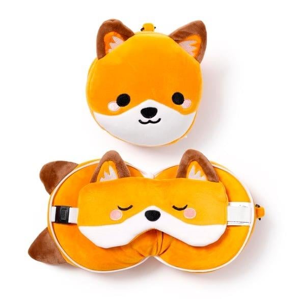 Relaxeazzz Seyahat Yastığı ve Göz Maskesi-Adoramals Finnick the Fox
