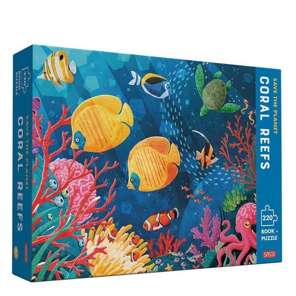 Sassi-Dünyayı Koru-Coral Reefs Puzzle ve Kitap