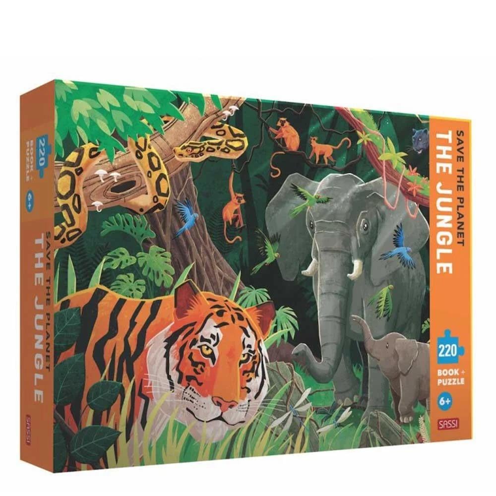 Sassi-Dünyayı Koru-Orman-İkisi Bir Arada Puzzle Ve Kitap