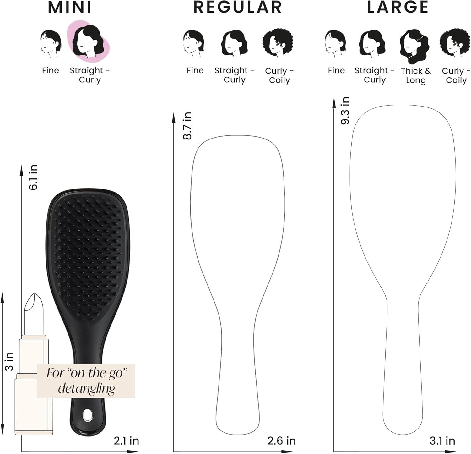 Tangle Teezer-Mini Ultimate Detangler Saç Fırçası-Black