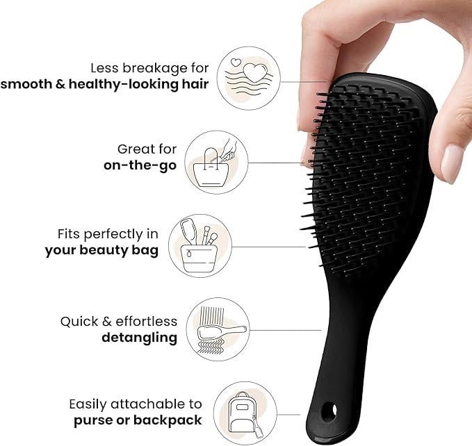 Tangle Teezer-Mini Ultimate Detangler Saç Fırçası-Black