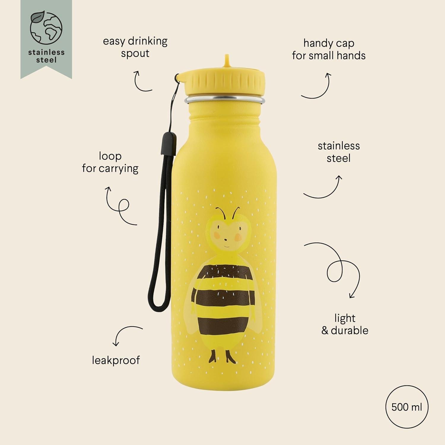 Trixie-Mrs. Bumblebee Paslanmaz Çelik Matara-500 ml