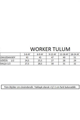 Mielakids-Worker Fitilli Bebek Tulum-Bej