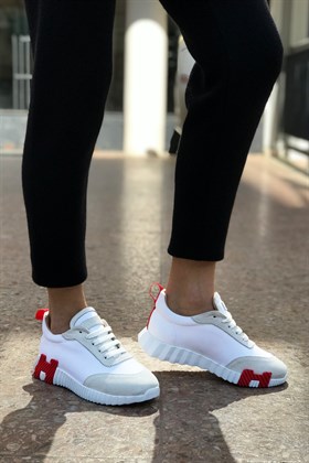 Beyaz Kırmızı Spor Ayakkabı - DAKOTA