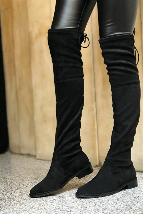 Siyah Binici Streç Çizme - SOFIA