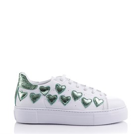 Beyaz Yeşil Sneakers - LOVE