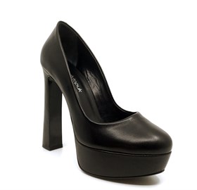 Siyah Platfrom Topuklu Ayakkabı - QUEEN