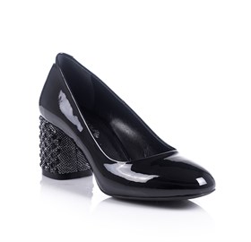 Siyah Rugan Topuklu Ayakkabı - BLAIR