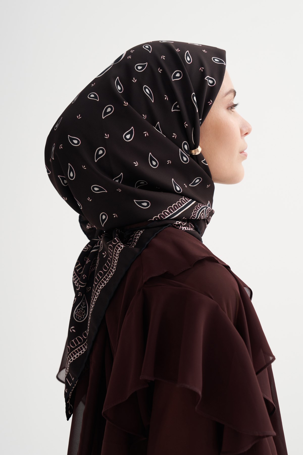 Paısley Bordo Twill Eşarp