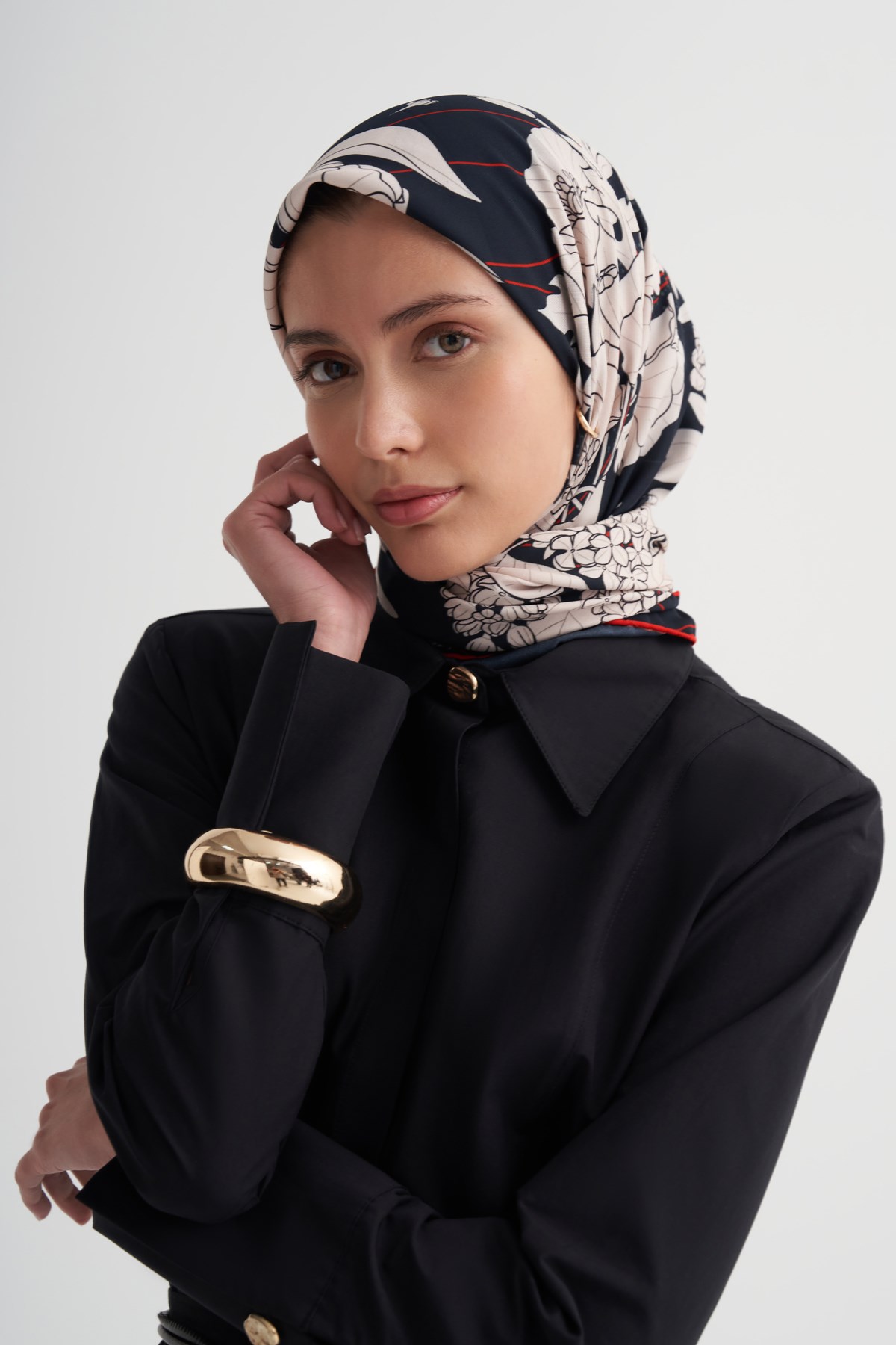Atelier Lacivert Twill Eşarp