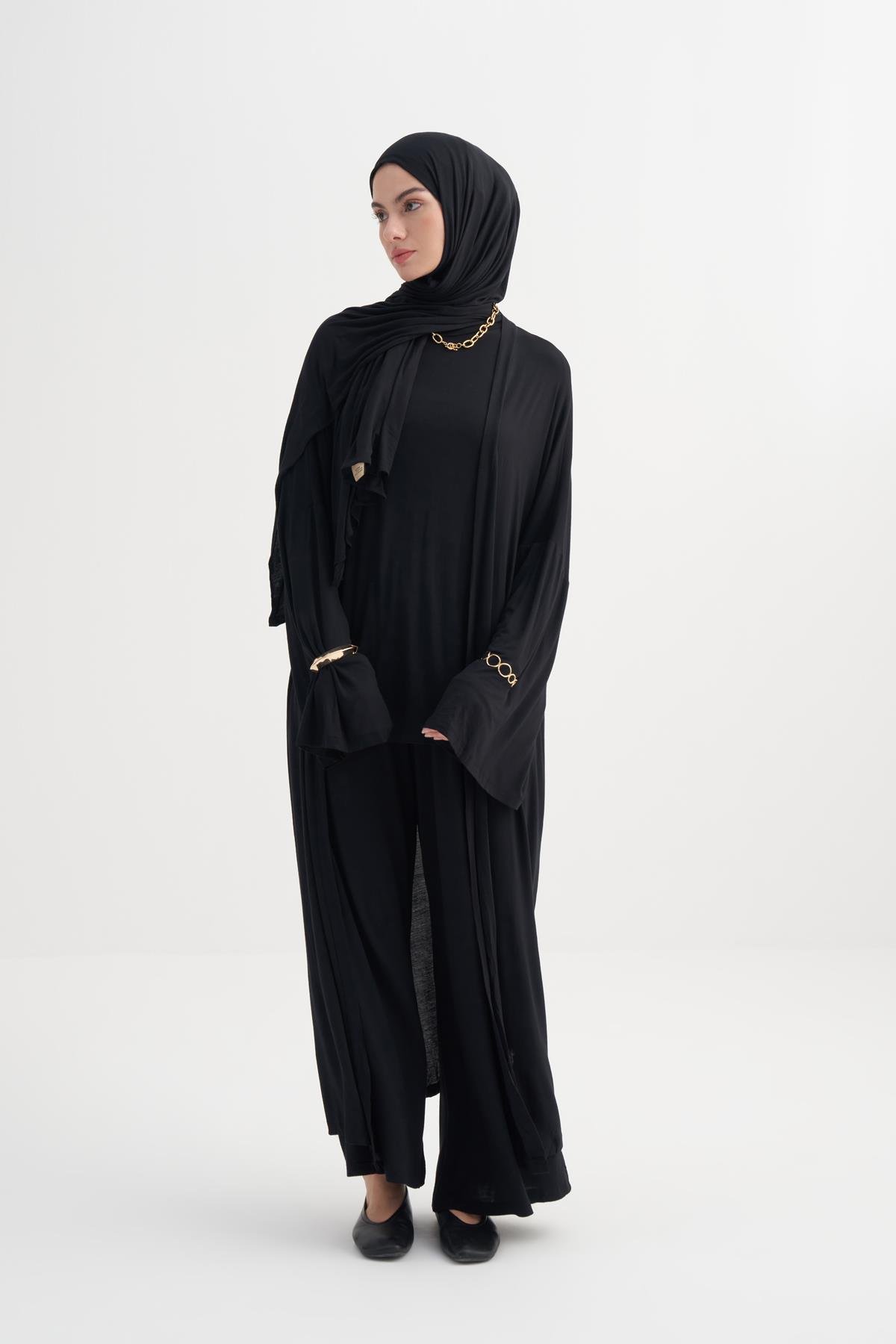 Micro Modal Abaya Siyah