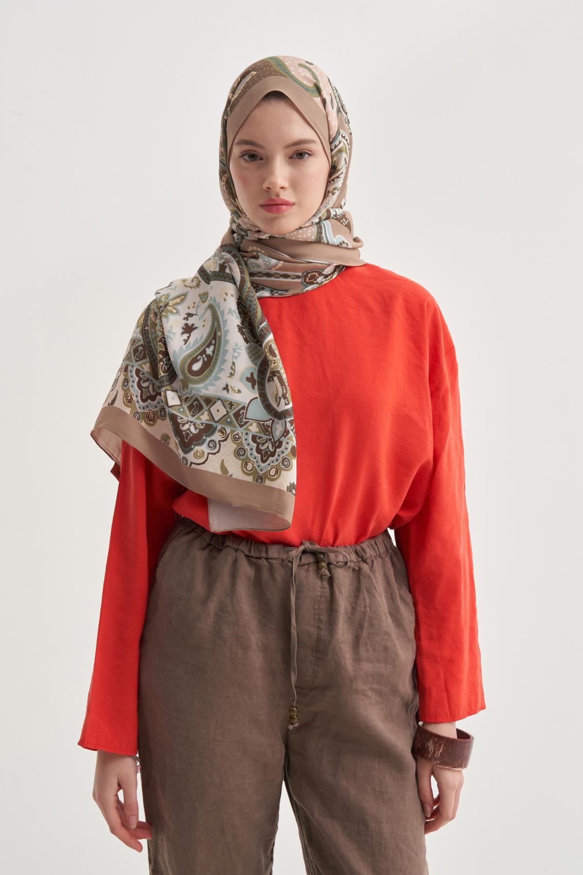 Liora Krem Nilla Pamuklu Şal