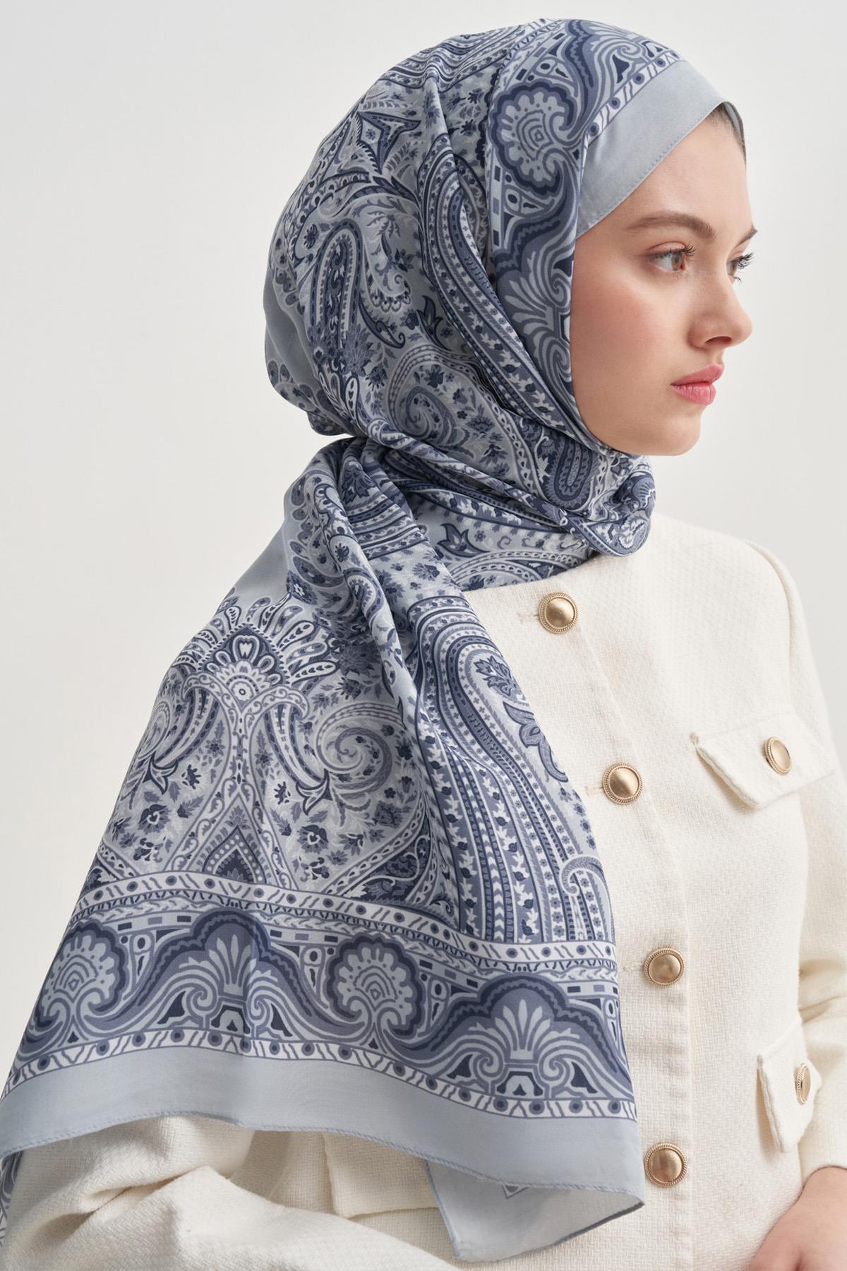 Ravena Soft Mavi Nilla Pamuklu Şal