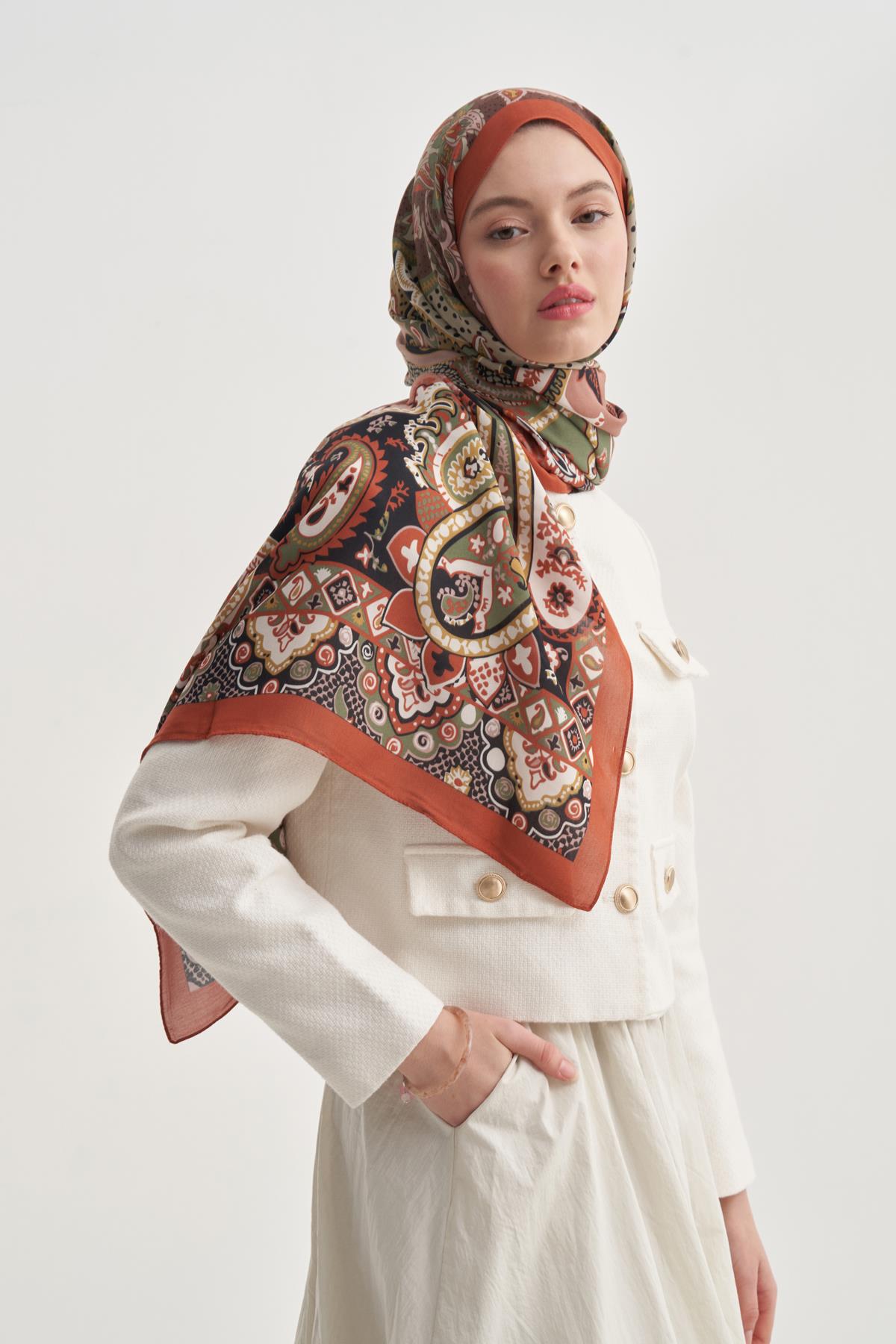 Liora Kiremit Nilla Pamuklu Şal