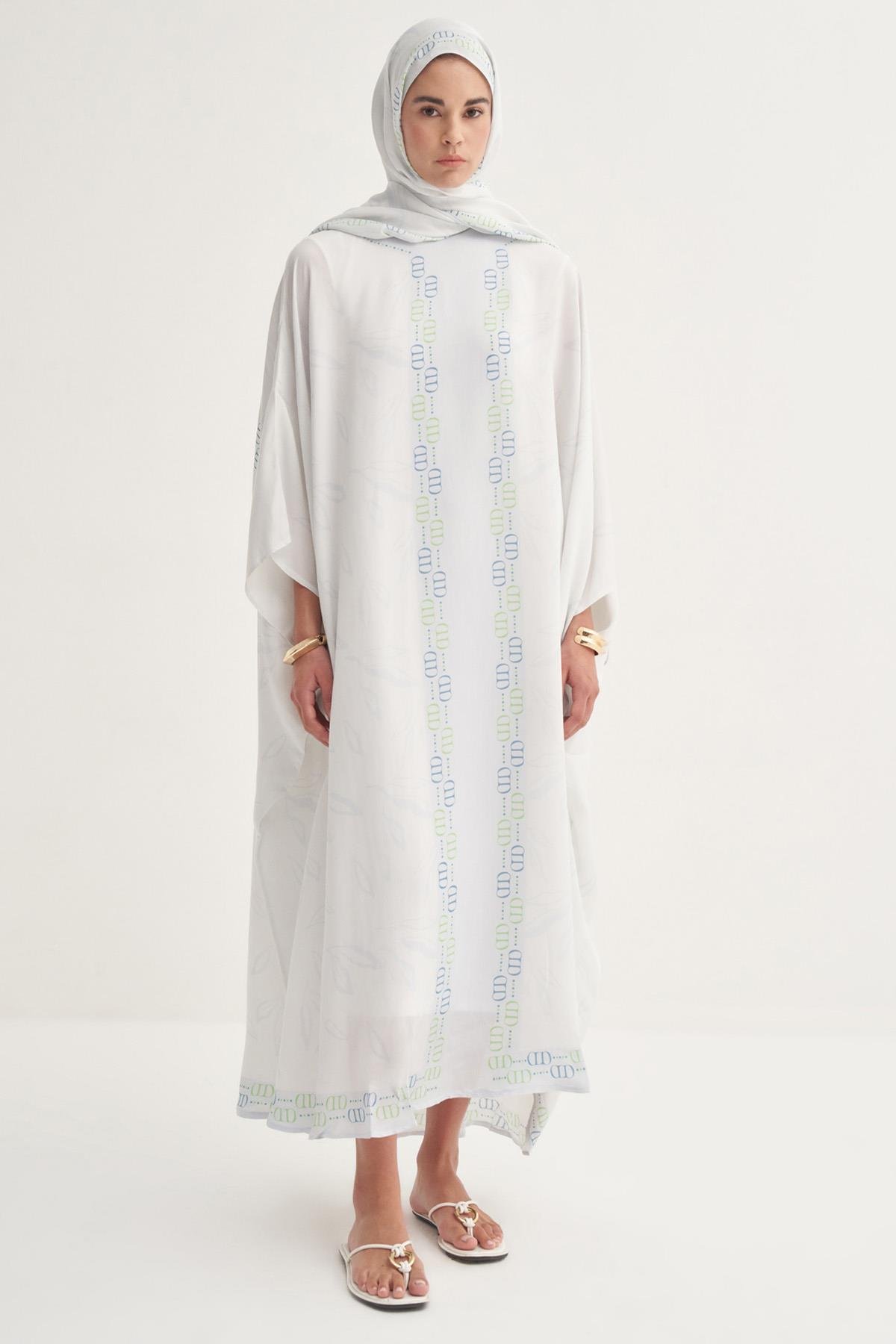 Aurella Floş Kaftan Soft Mavi