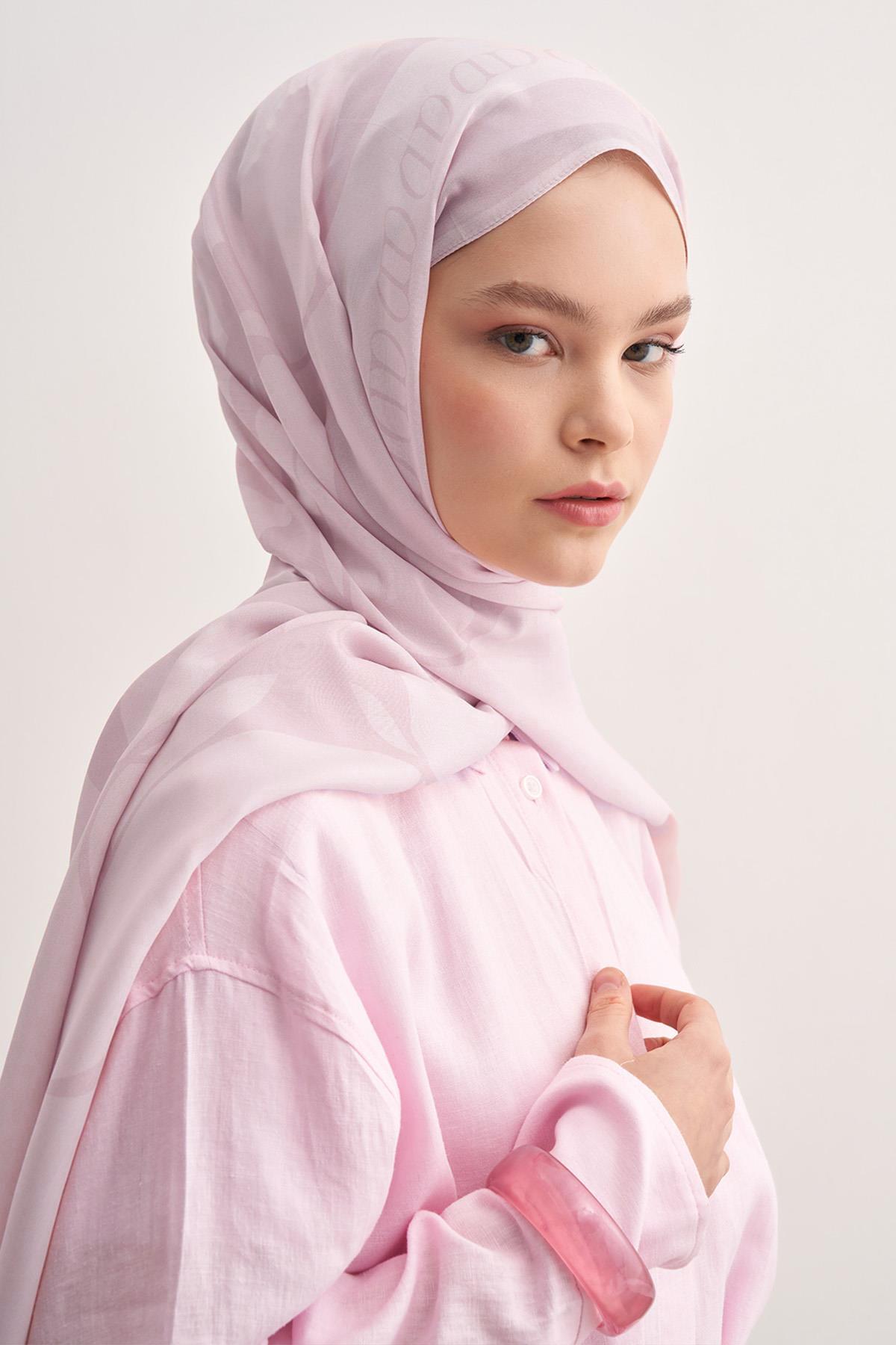 Aura Pudra Monogram Floş Şal