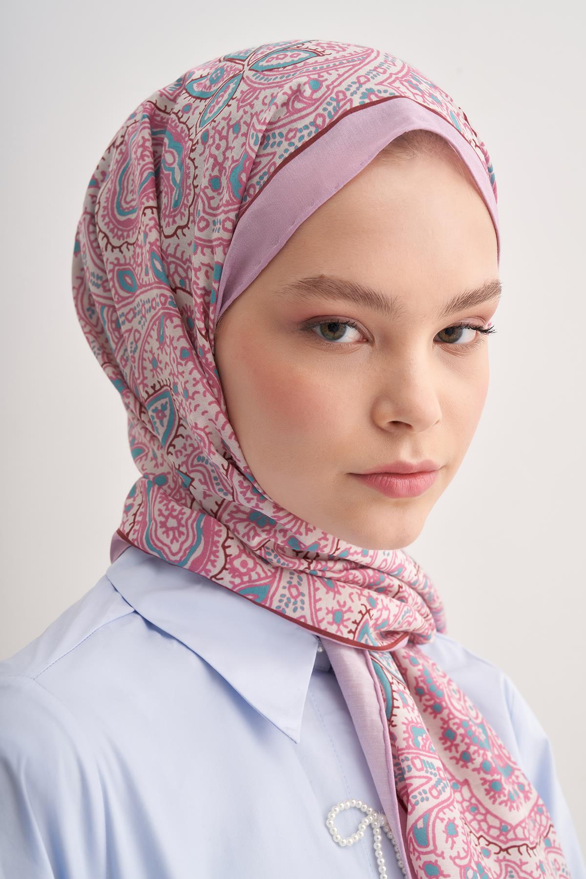 Sky Pembe Early İpek Şal