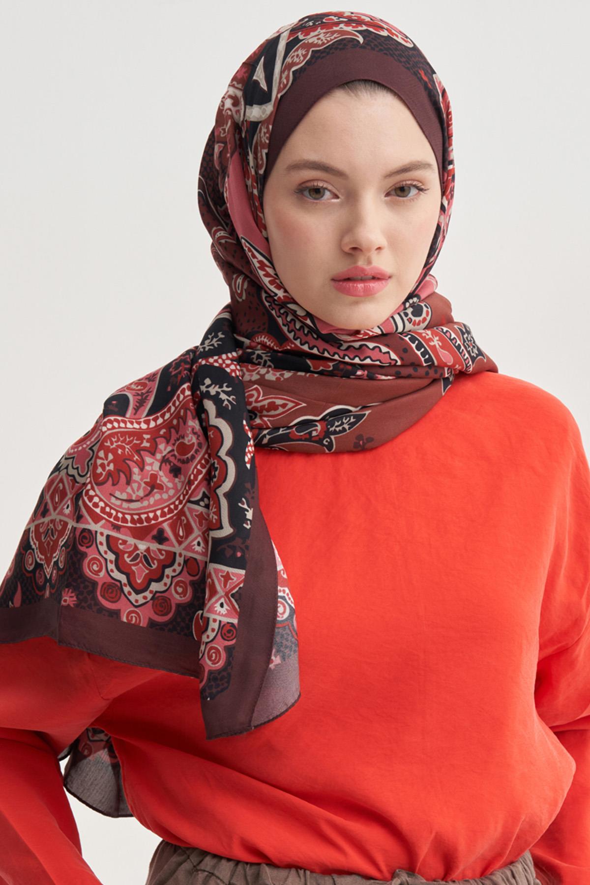 Liora Kızıl Nilla Pamuklu Şal