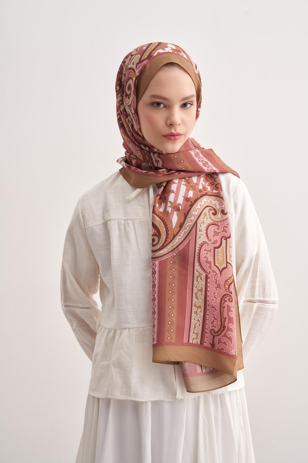 Bloomline Ceviz Vela Floş Şal