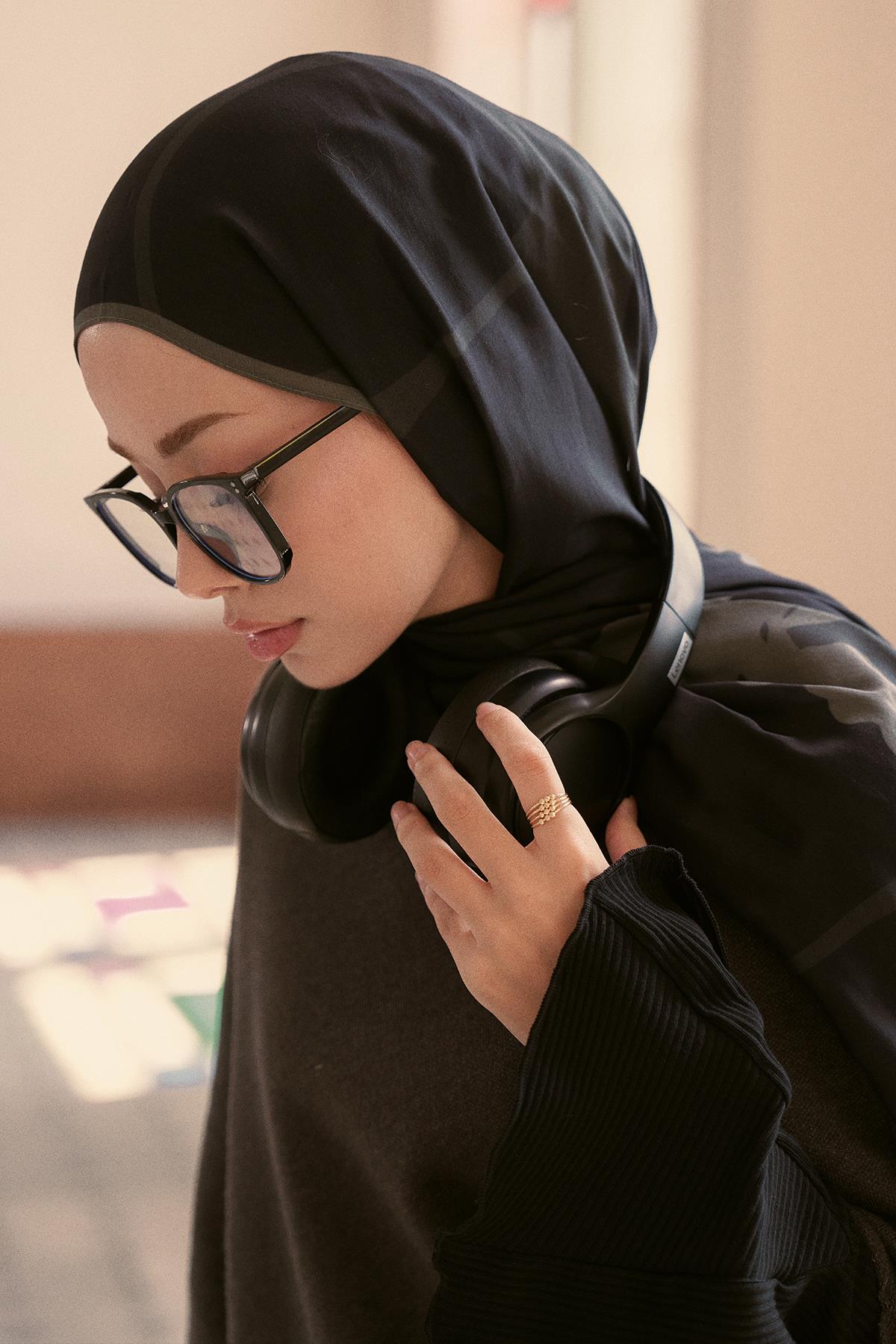 Vera Monogram Floş Şal Antrasit