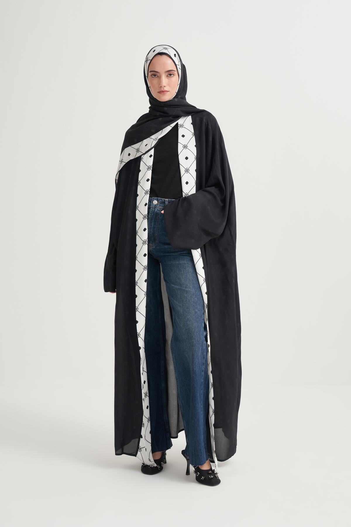 Mia Floş Abaya Siyah