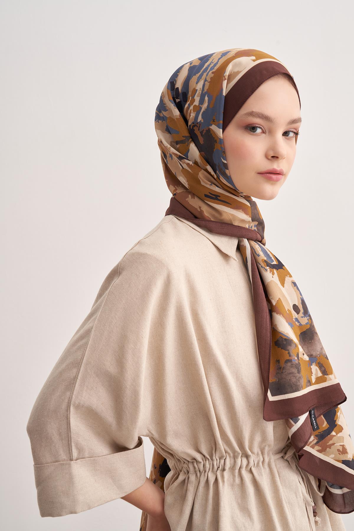 Brush Kahve Vela Floş Şal