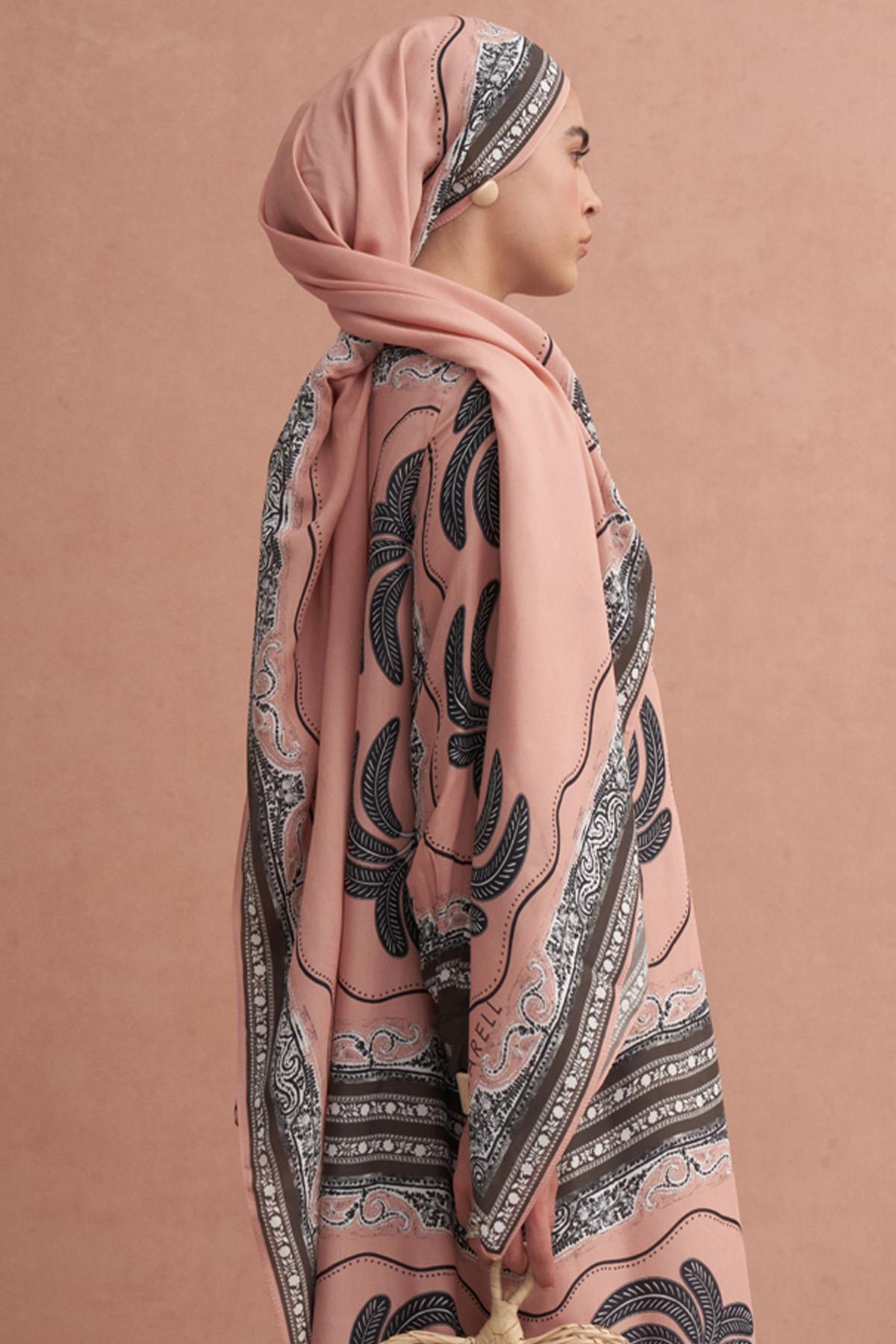 Safira Vela Floş Şal Soft Pembe