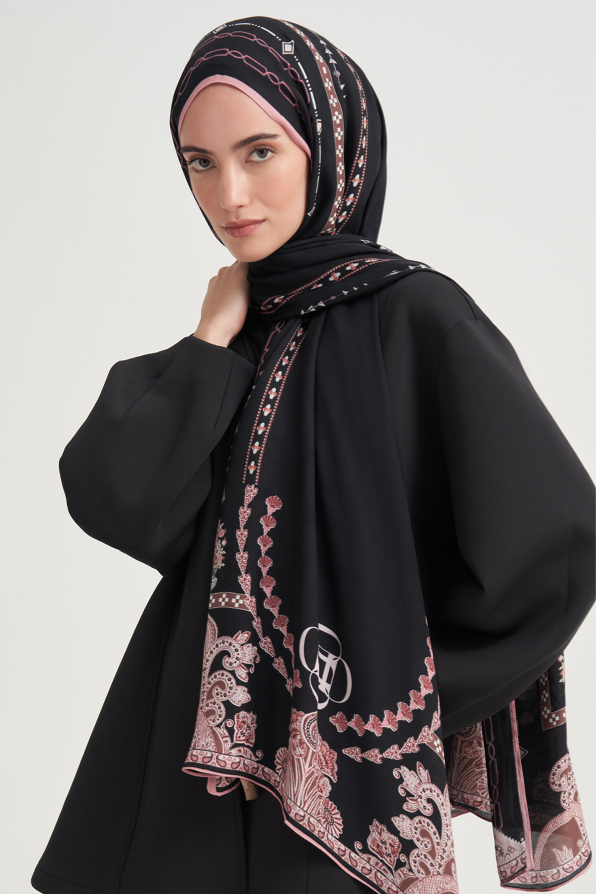 Saphira İncira Viskon Şal Soft Pembe