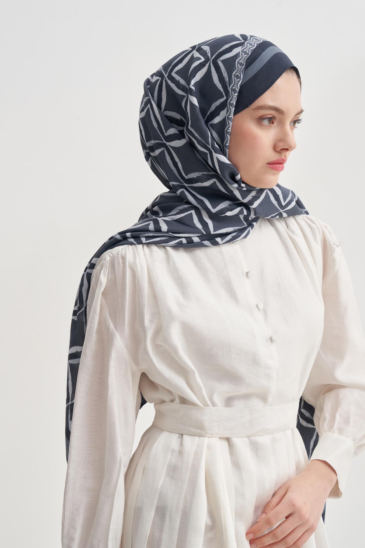 Velora Vela Floş Şal Lacivert