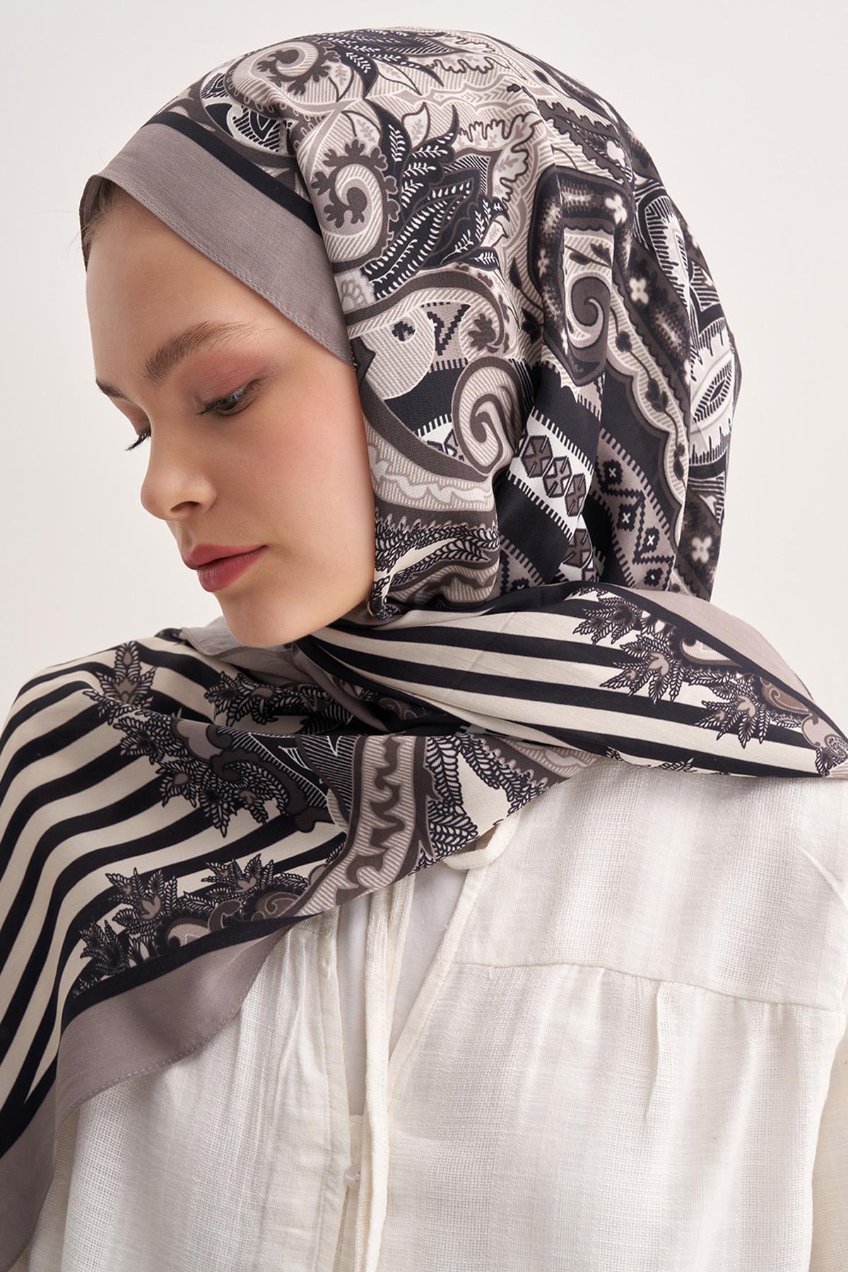 Bloomline Füme Vela Floş Şal