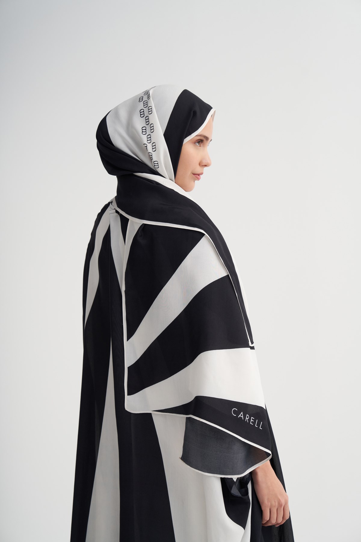 Monochrome Floş Şal Siyah