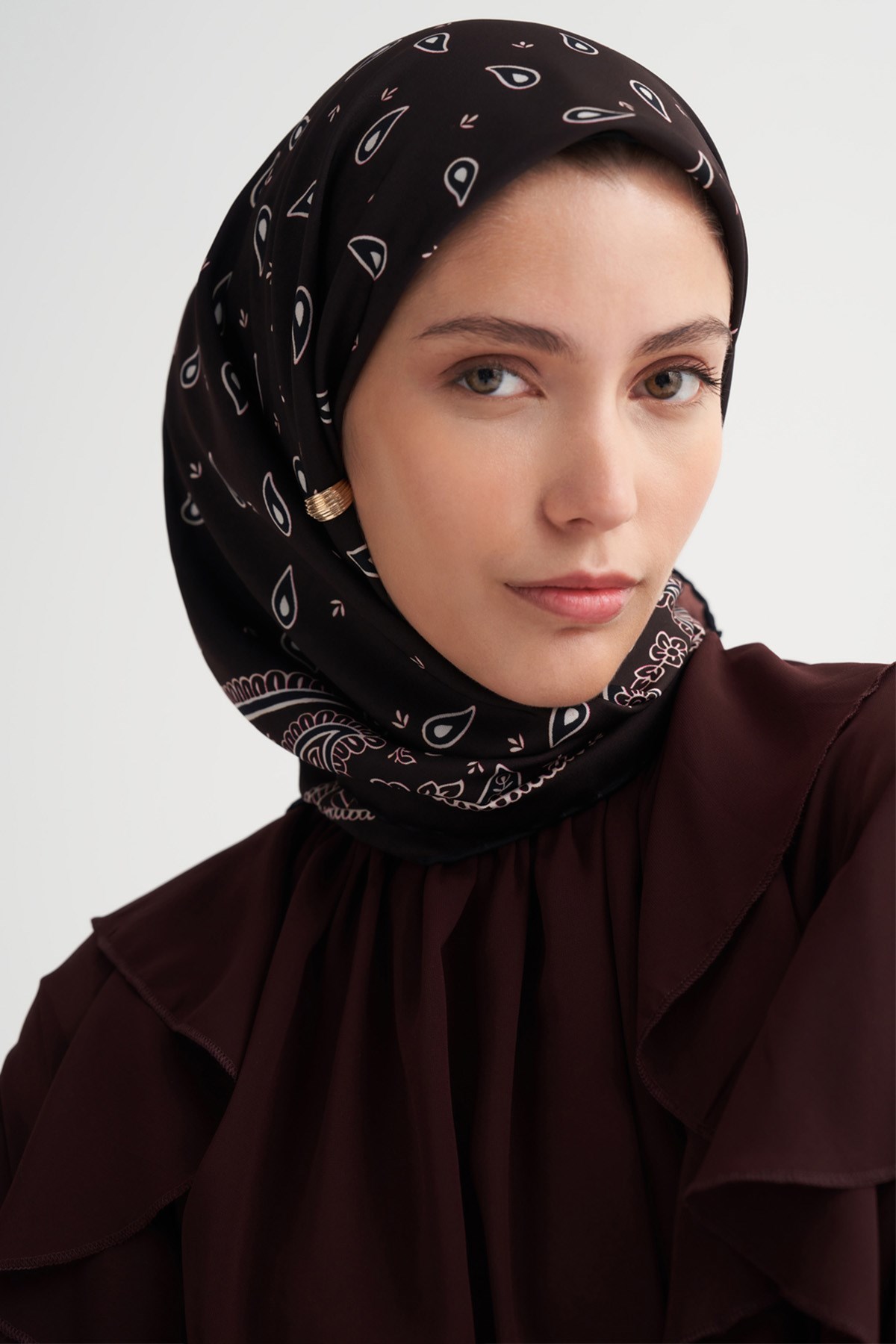 Paısley Bordo Twill Eşarp