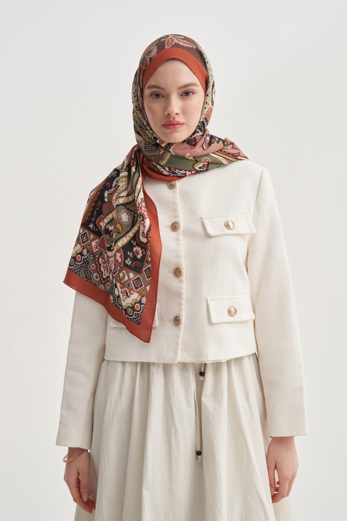 Liora Kiremit Nilla Pamuklu Şal