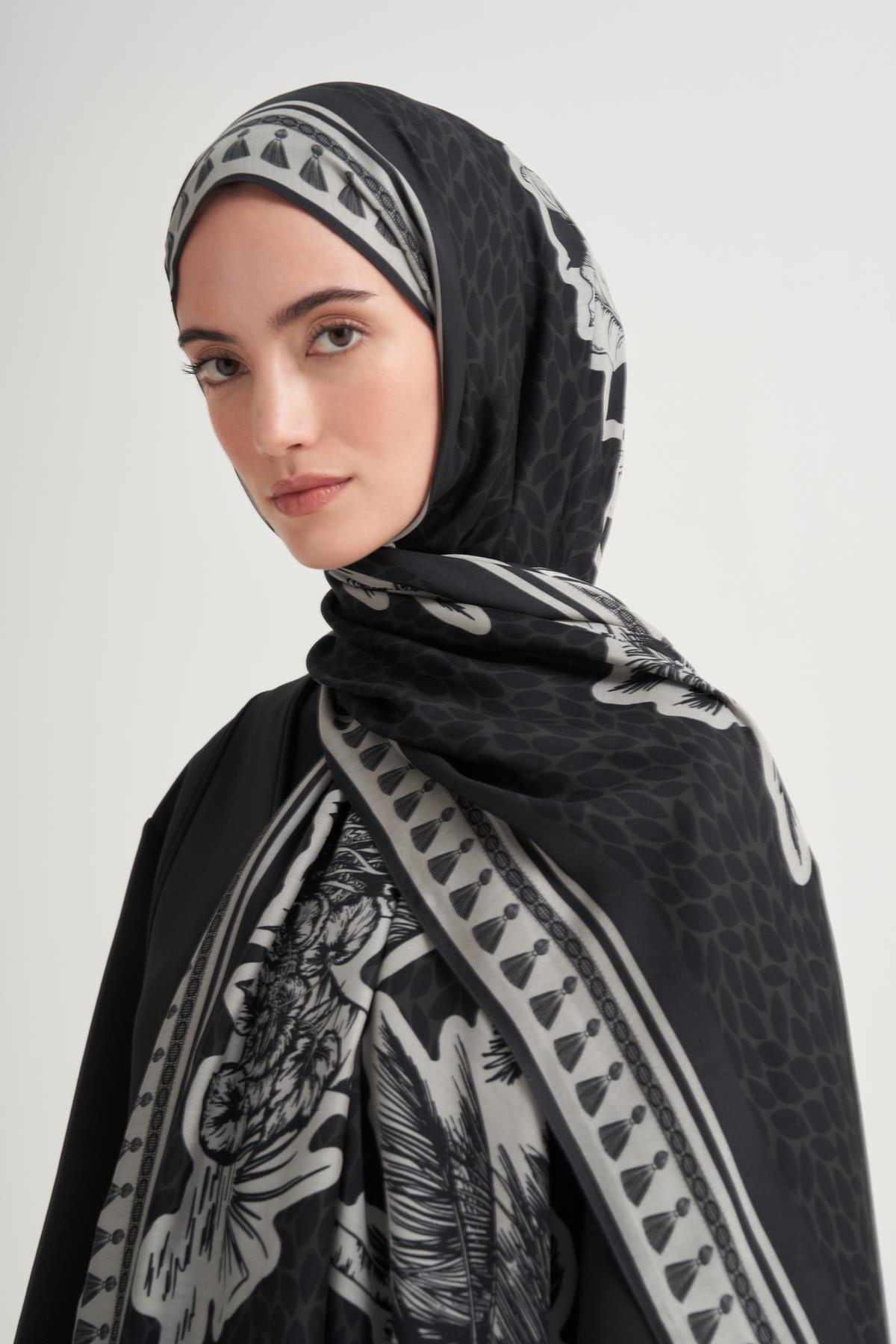 Sera İncira Viskon Şal Siyah