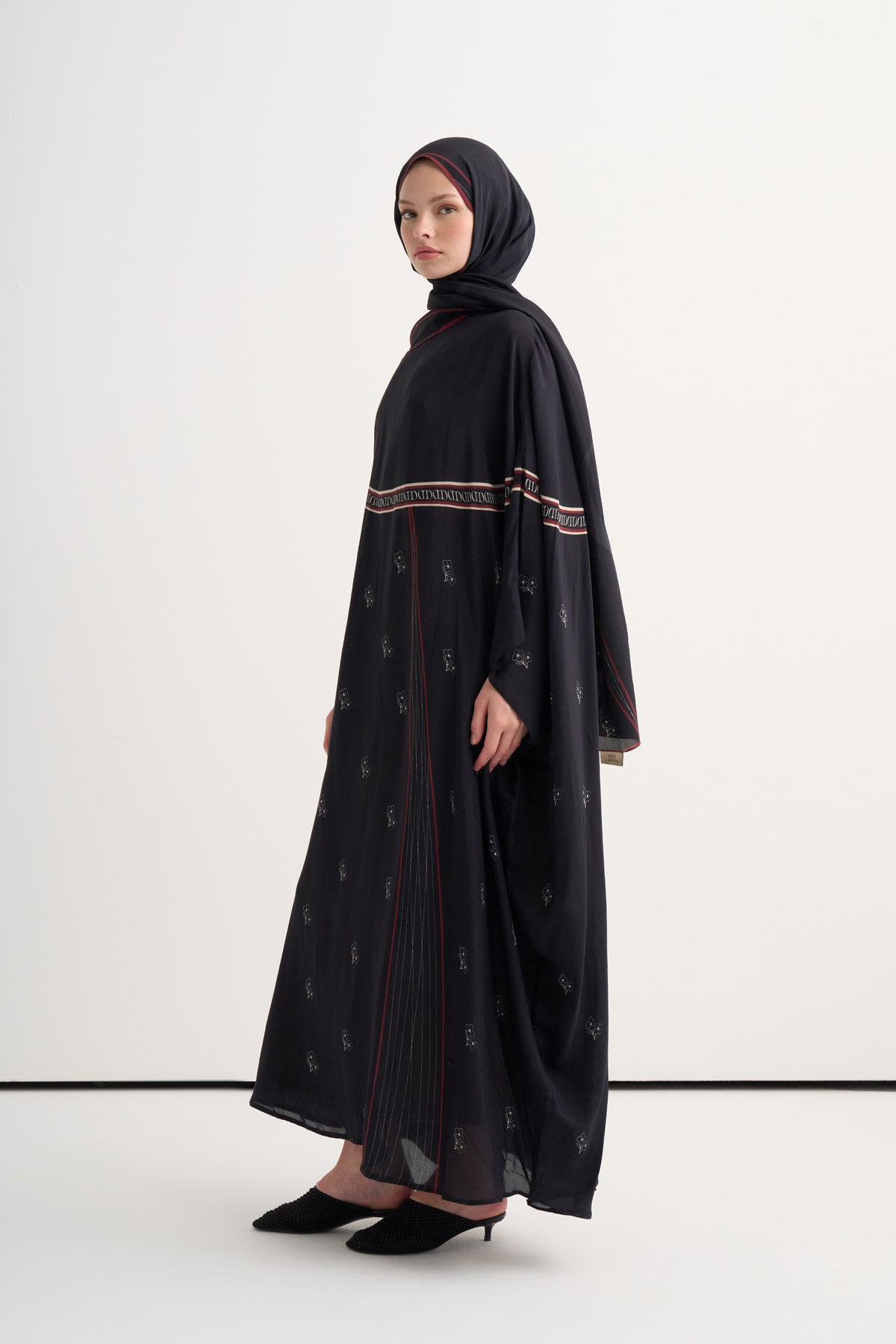 Signa Floş Kaftan Siyah