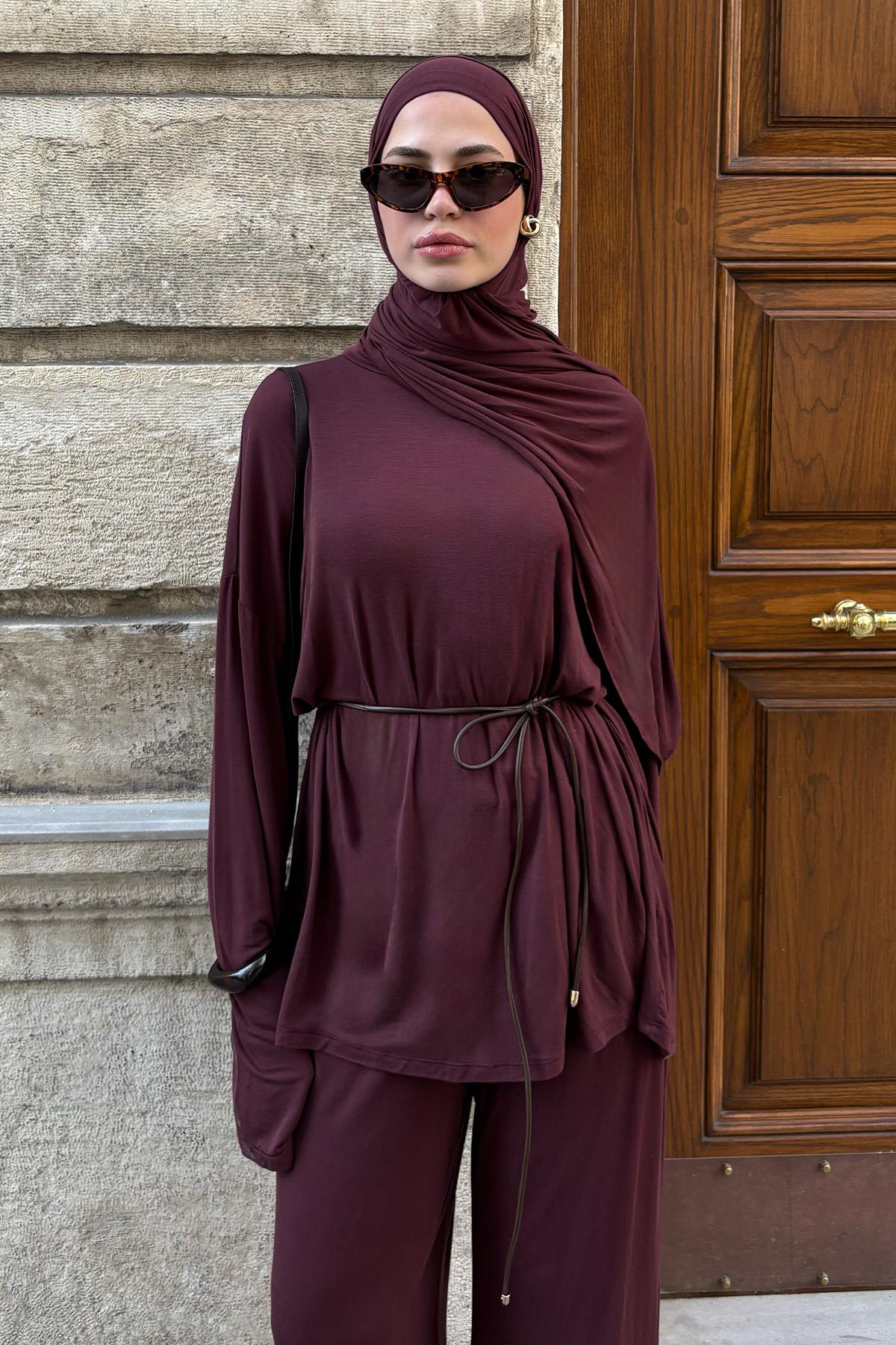 Micro Modal Tunik Mürdüm