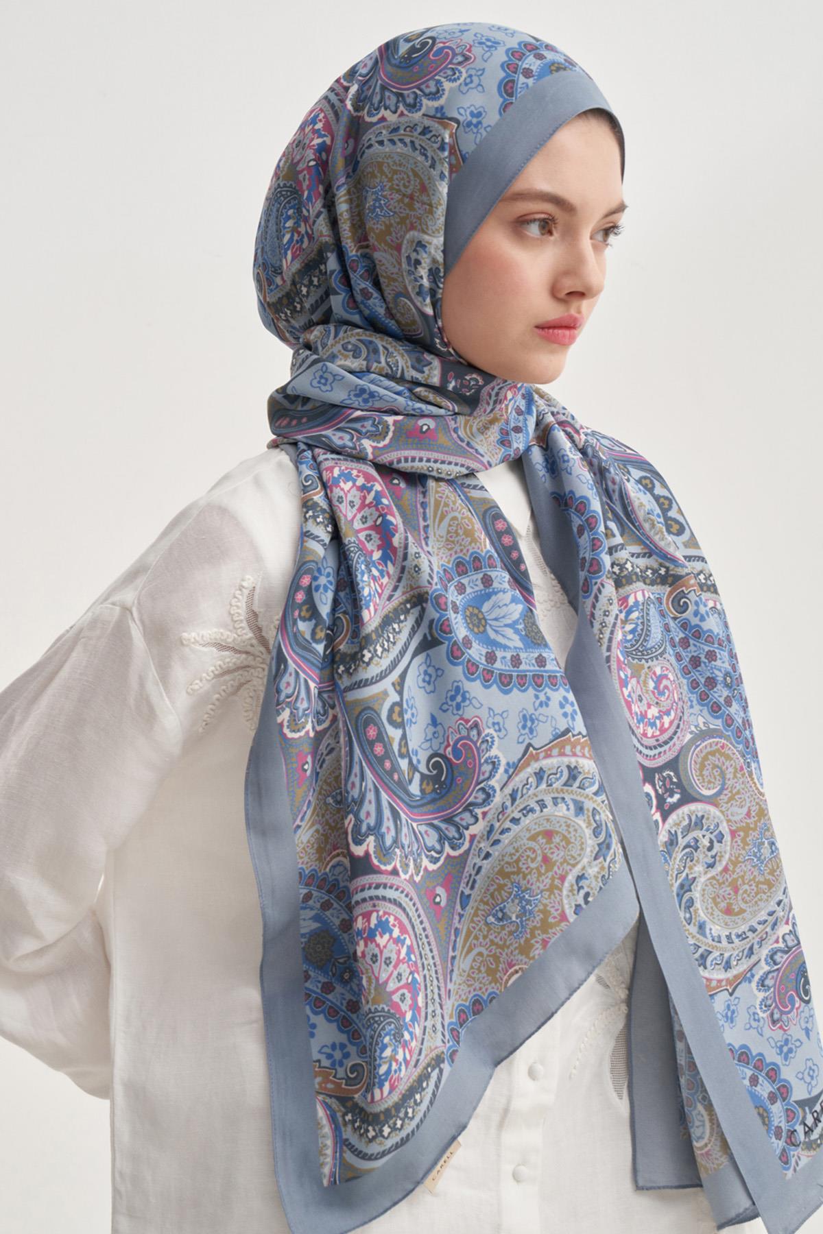 Rosella Gök Mavisi Nilla Pamuklu Şal