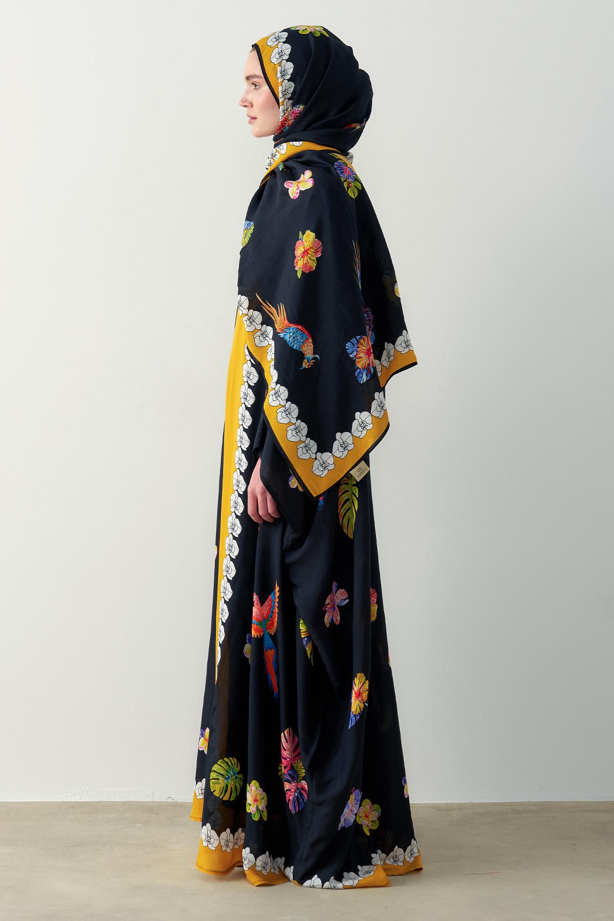 Sunshine Floş Kaftan Siyah