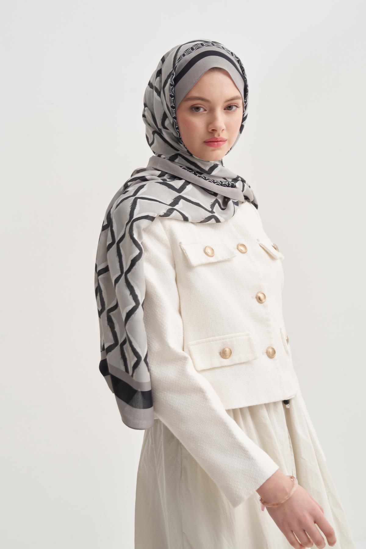 Velora Vela Floş Şal Gri