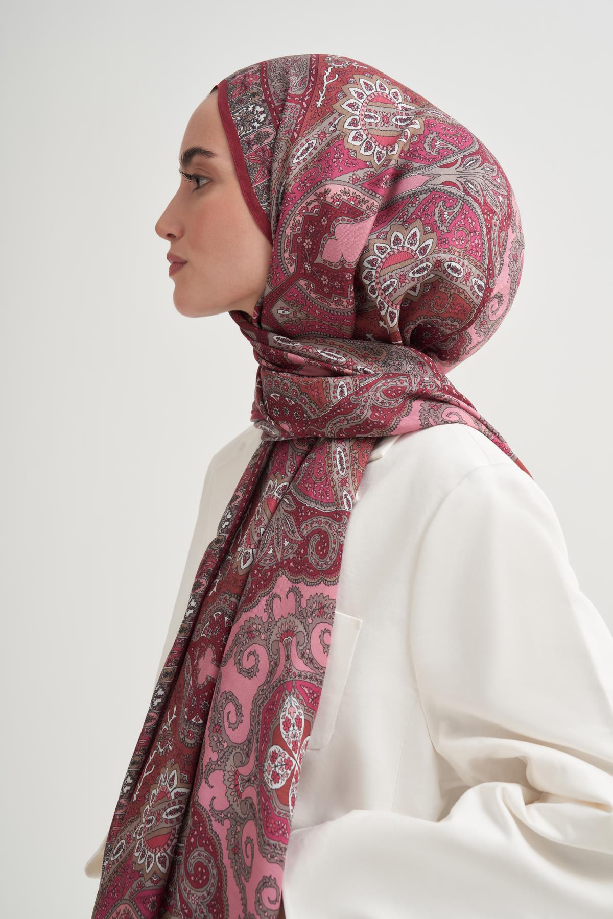 Aria İncira Viskon Şal Fuşya