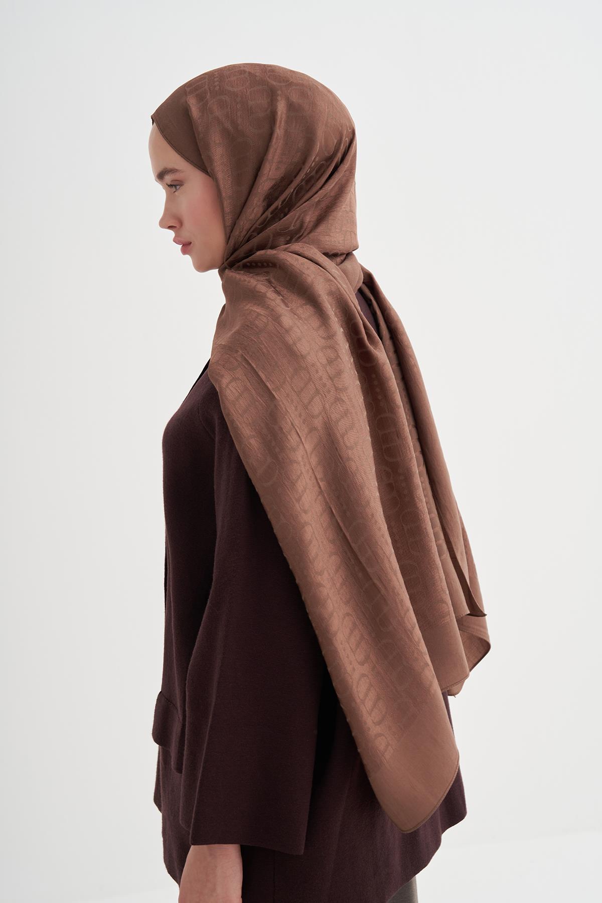 Luxe Desen Liora Pamuk Şal Toprak