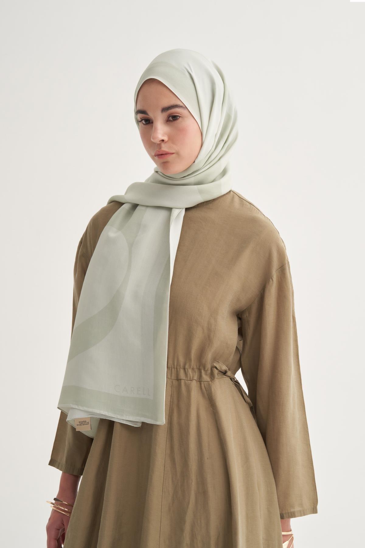 Linea Monogram Floş Şal Soft Yeşil